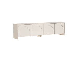 Meuble TV en bois "Aurelia" - 180 x 32 x 45 cm - Crème