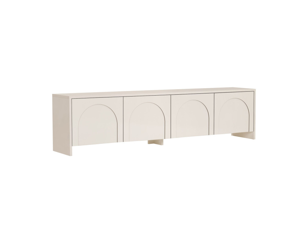 Meuble TV en bois "Aurelia" - 180 x 32 x 45 cm - Crème