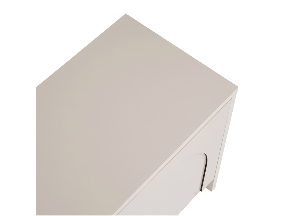 Meuble TV en bois "Aurelia" - 180 x 32 x 45 cm - Crème