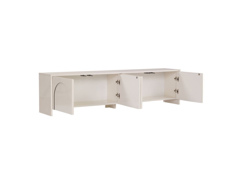 Meuble TV en bois "Aurelia" - 180 x 32 x 45 cm - Crème