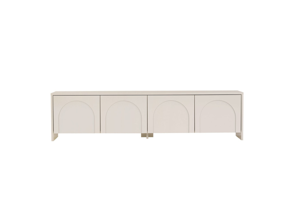 Meuble TV en bois "Aurelia" - 180 x 32 x 45 cm - Crème