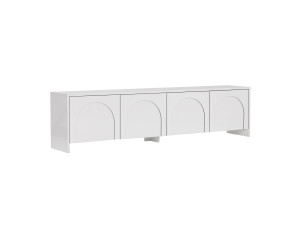 Meuble TV en bois "Aurelia" - 180 x 32 x 45 cm - Blanc