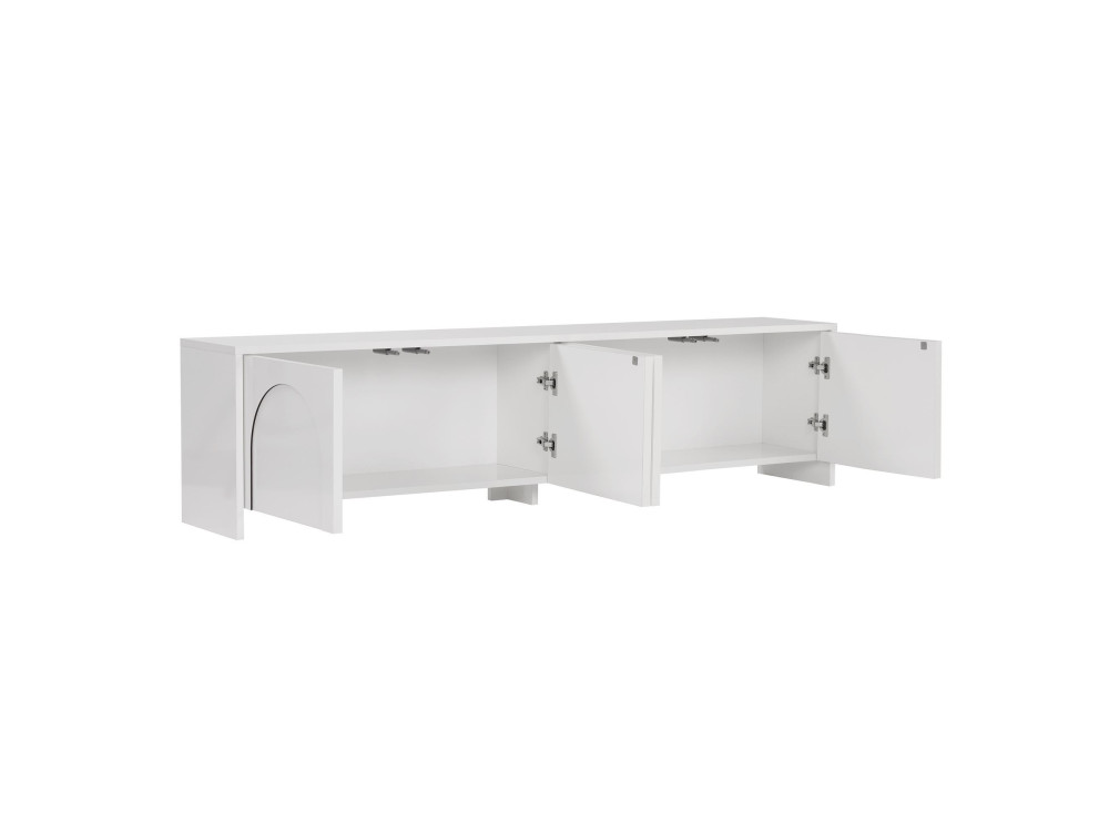 Meuble TV en bois "Aurelia" - 180 x 32 x 45 cm - Blanc