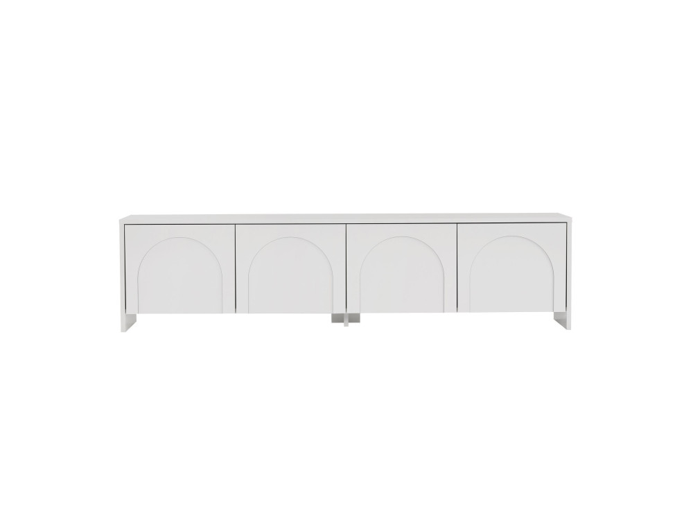 Meuble TV en bois "Aurelia" - 180 x 32 x 45 cm - Blanc