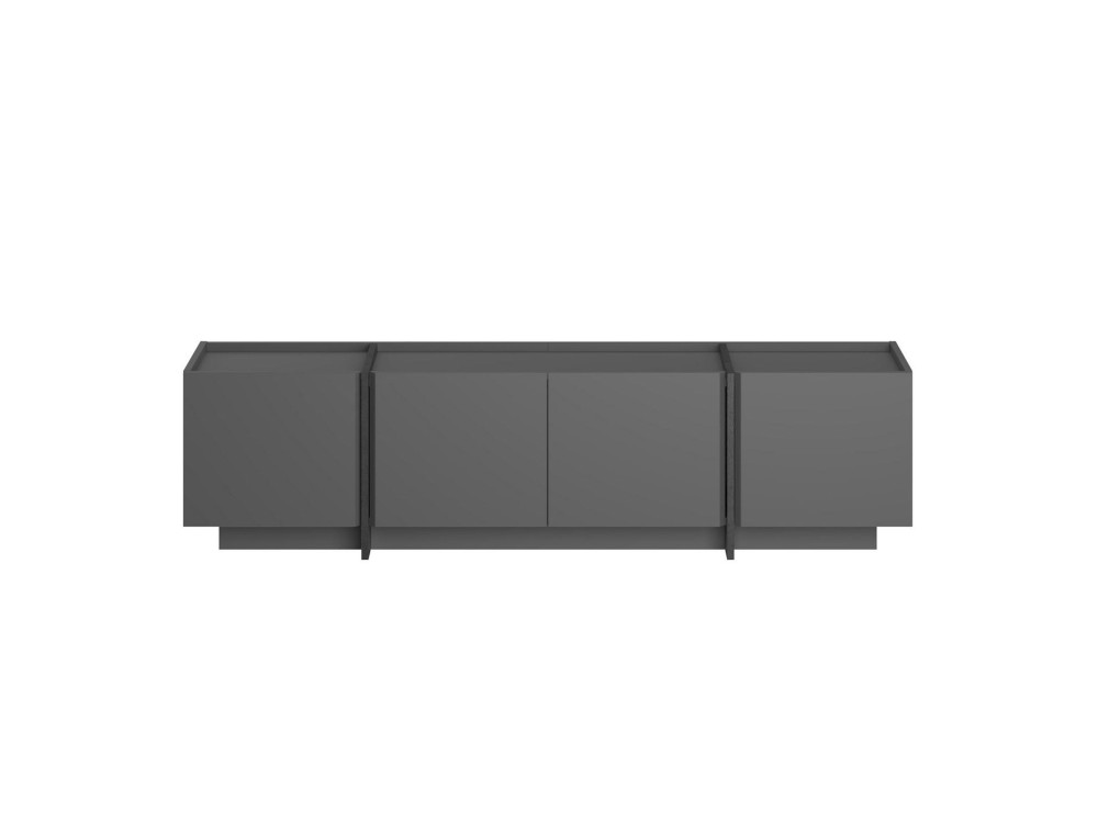 Meuble TV en bois "Lowen" - 180 x 35 x 46 cm - Anthracite / Noir
