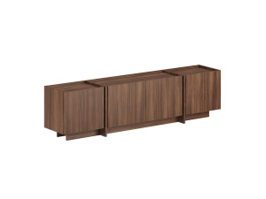Meuble TV en bois "Lowen" - 180 x 35 x 46 cm - Noyer Milano