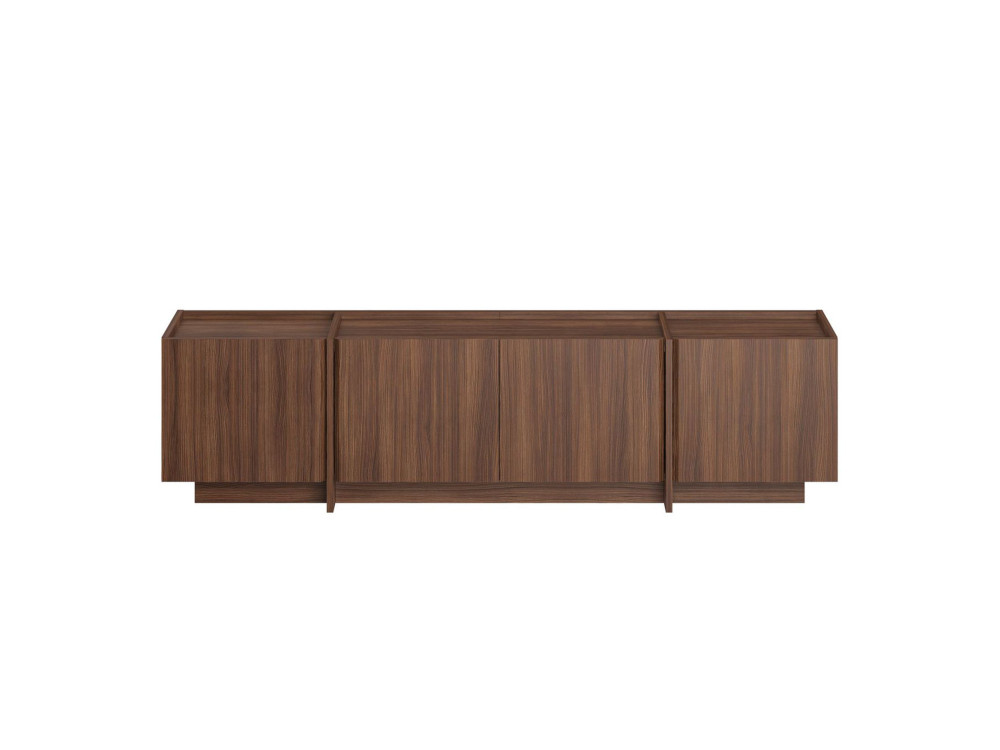 Meuble TV en bois "Lowen" - 180 x 35 x 46 cm - Noyer Milano