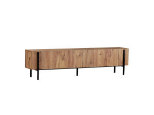 Meuble TV en bois "Nexus" - 180 x 30 x 45 cm - Pin Atlantique / Noir
