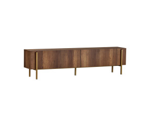 Meuble TV en bois "Nexus" - 180 x 30 x 45 cm - Noyer Baroque Or