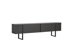 Meuble TV en bois "Onera" - 180 x 30 x 50 cm - Anthracite / Noir