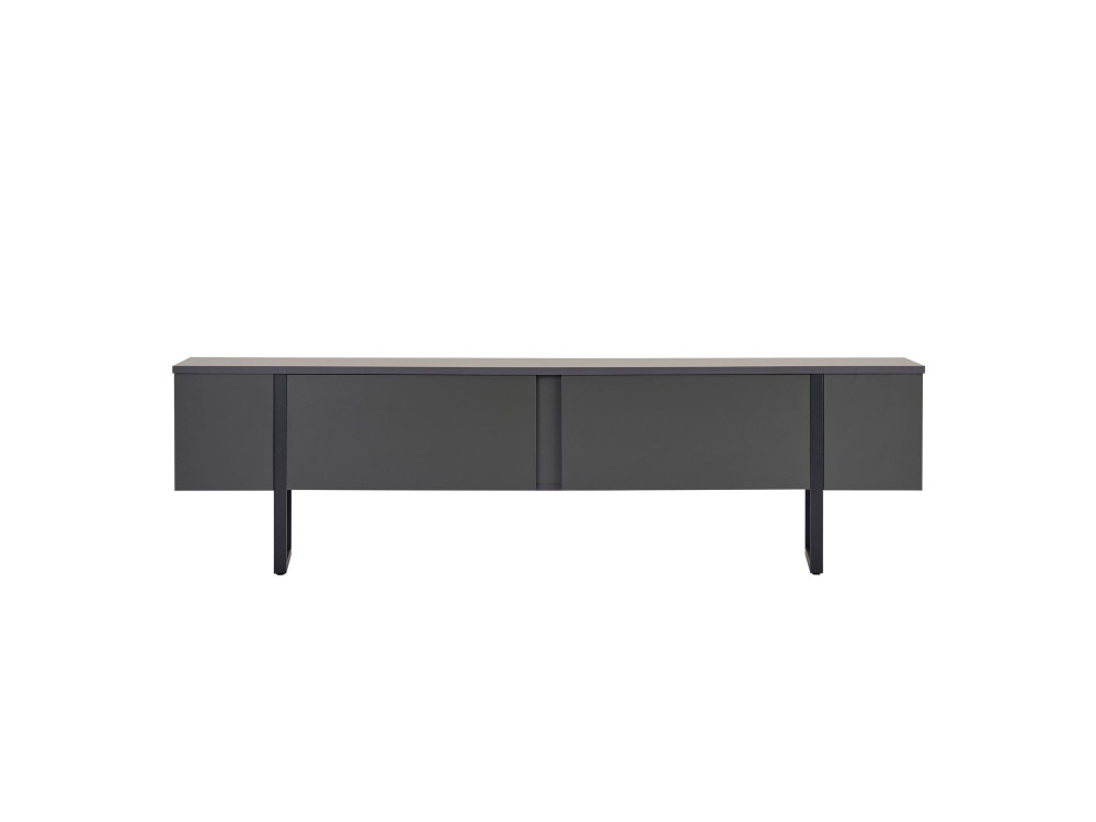 Meuble TV en bois "Onera" - 180 x 30 x 50 cm - Anthracite / Noir