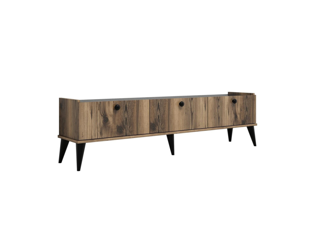 Meuble TV en bois "Lidya" - 180 x 35 x 49 cm - Marron