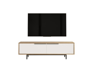 Meuble TV en bois "ON1-SW" - 160 x 35 x 45 cm - Blanc