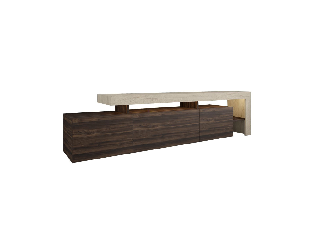 Meuble TV en bois "Beliz" - 192 x 37 x 53 cm - Marron