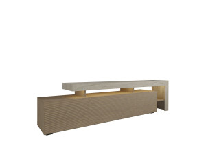 Meuble TV en bois "Beliz" - 192 x 37 x 53 cm - Beige
