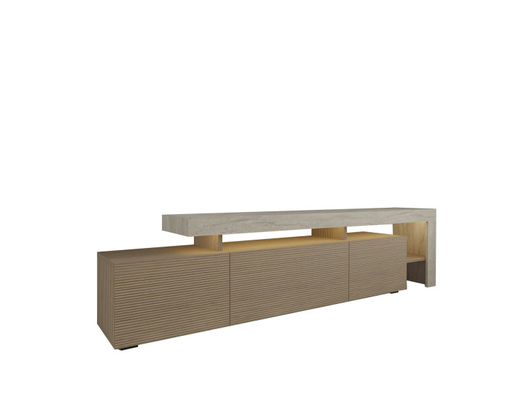 Meuble TV en bois "Beliz" - 192 x 37 x 53 cm - Beige
