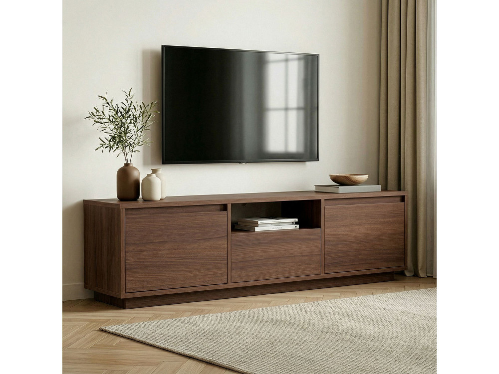 Meuble TV en bois "Sentinel" - 160 x 30 x 42 cm - Marron