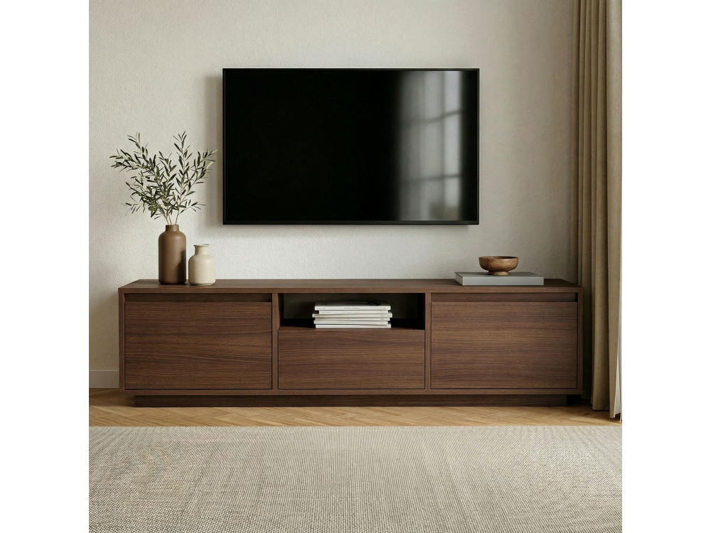 Meuble TV en bois "Sentinel" - 160 x 30 x 42 cm - Marron
