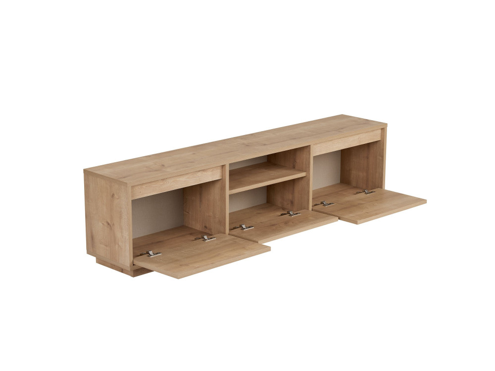 Meuble TV en bois "Sentinel" - 160 x 30 x 42 cm - Beige