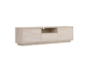 Meuble TV en bois "Sentinel" - 160 x 30 x 42 cm - Travertin