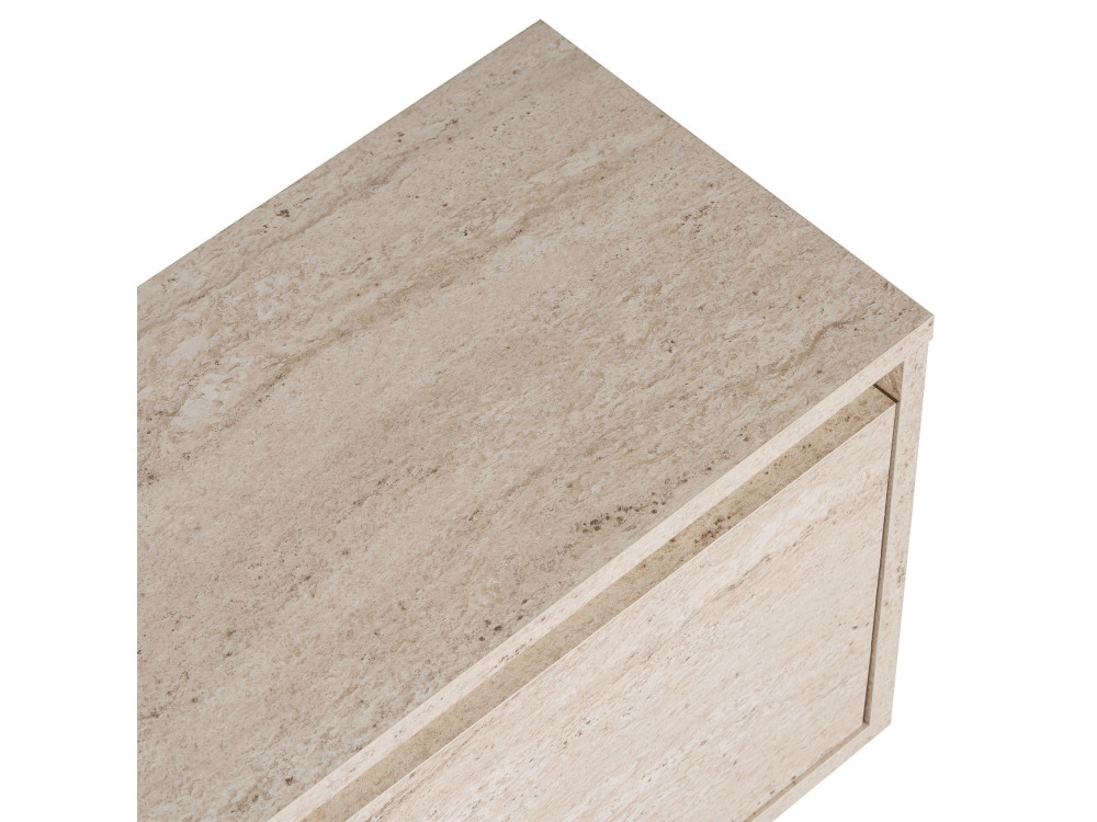 Meuble TV en bois "Sentinel" - 160 x 30 x 42 cm - Travertin