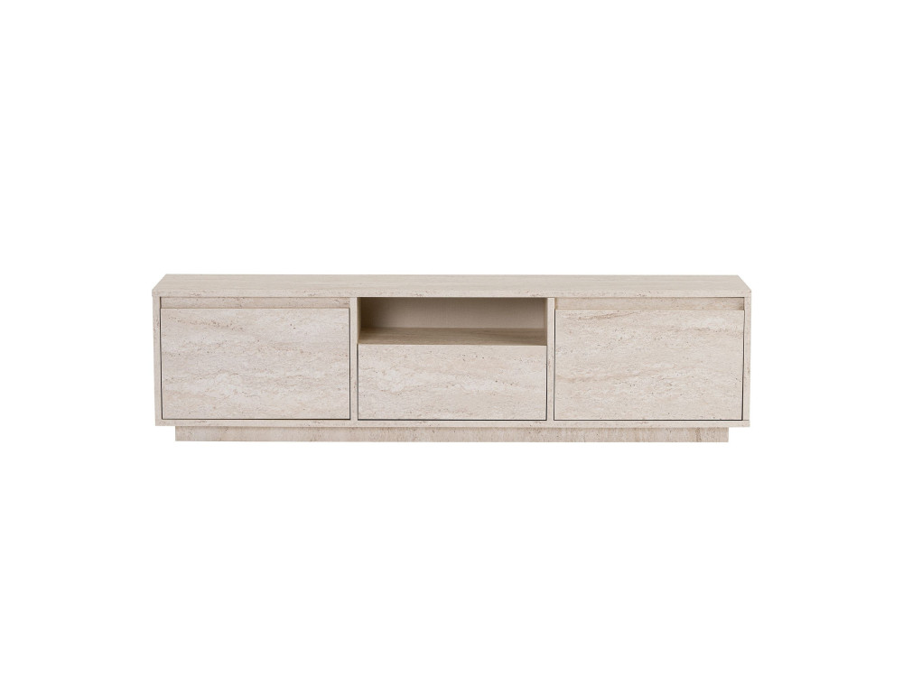 Meuble TV en bois "Sentinel" - 160 x 30 x 42 cm - Travertin