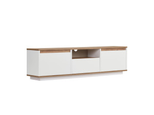 Meuble TV en bois "Sentinel" - 160 x 30 x 42 cm - Blanc