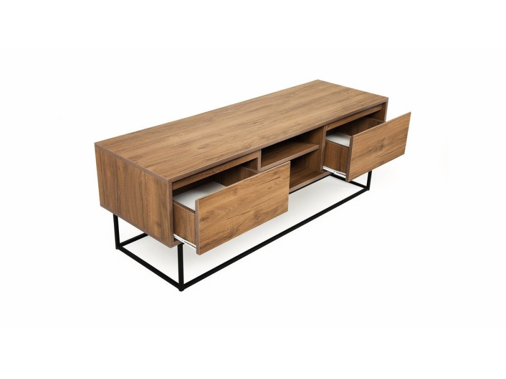 Meuble TV en bois "Laxus" - 140 x 40 x 50 cm - Marron