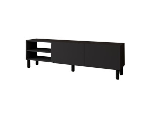 Meuble TV en bois "River" - 150 x 31.4 x 48.2 cm - Anthracite