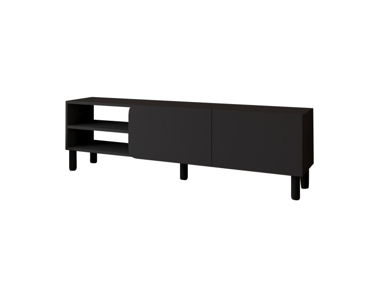 Meuble TV en bois "River" - 150 x 31.4 x 48.2 cm - Anthracite