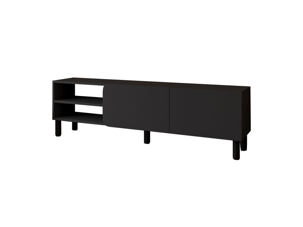 Meuble TV en bois "River" - 150 x 31.4 x 48.2 cm - Anthracite