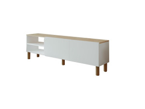 Meuble TV en bois "River" - 150 x 31 x 48 cm - Blanc
