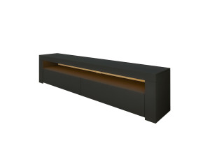 Meuble TV en bois "Bati" - 150 x 36 x 46 cm - Gris anthracite