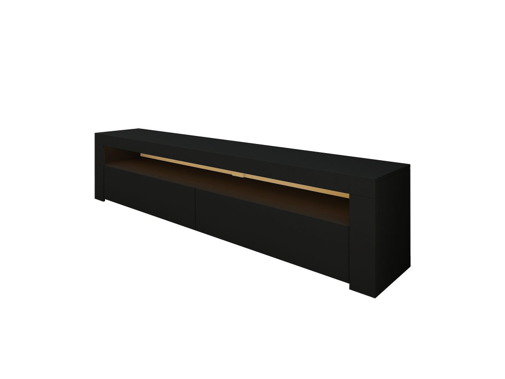 Meuble TV en bois "Bati" - 150 x 36 x 46 cm - Noir