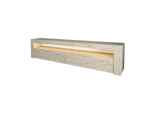 Meuble TV en bois "Bati" - 150 x 36 x 46 cm - Travertin