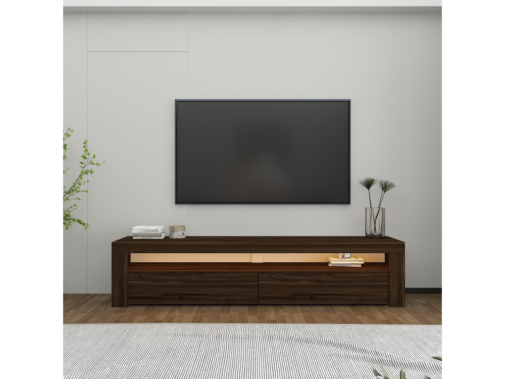Meuble TV en bois "Bati" - 150 x 36 x 46 cm - Marron