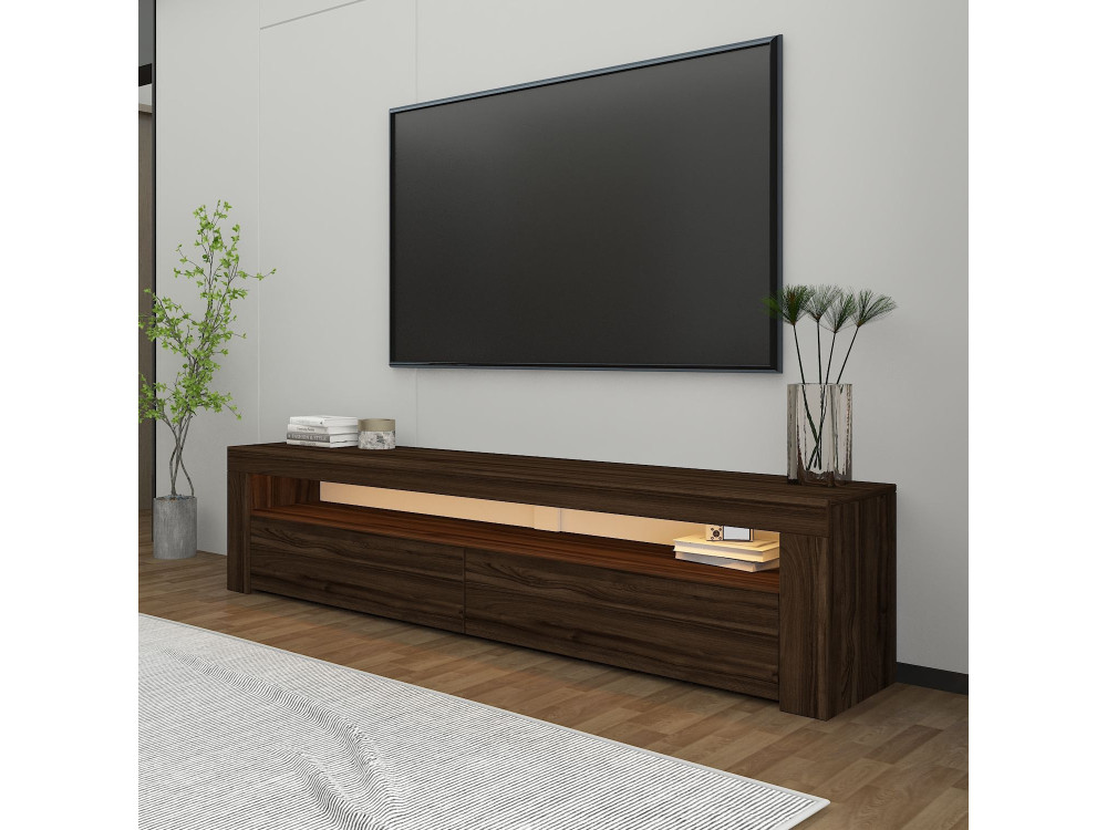 Meuble TV en bois "Bati" - 150 x 36 x 46 cm - Marron