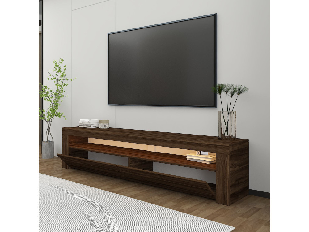 Meuble TV en bois "Bati" - 150 x 36 x 46 cm - Marron