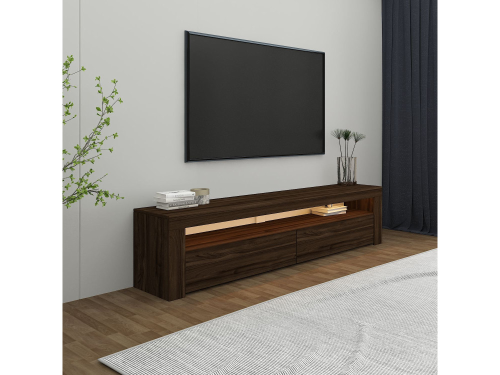 Meuble TV en bois "Bati" - 150 x 36 x 46 cm - Marron