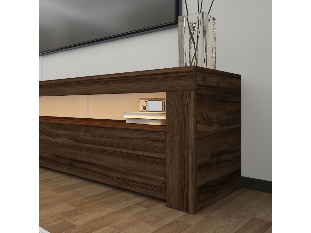 Meuble TV en bois "Bati" - 150 x 36 x 46 cm - Marron