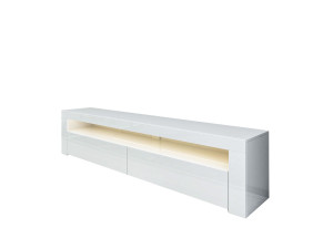 Meuble TV en bois "Bati" - 150 x 36 x 46 cm - Blanc