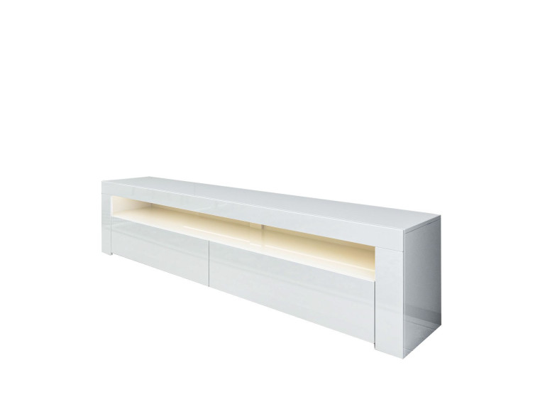 Meuble TV en bois "Bati" - 150 x 36 x 46 cm - Blanc