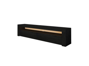 Meuble TV en bois "Bati" - 150 x 36 x 46 cm - Noir