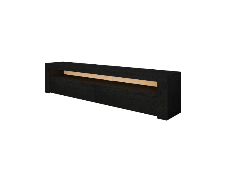 Meuble TV en bois "Bati" - 150 x 36 x 46 cm - Noir