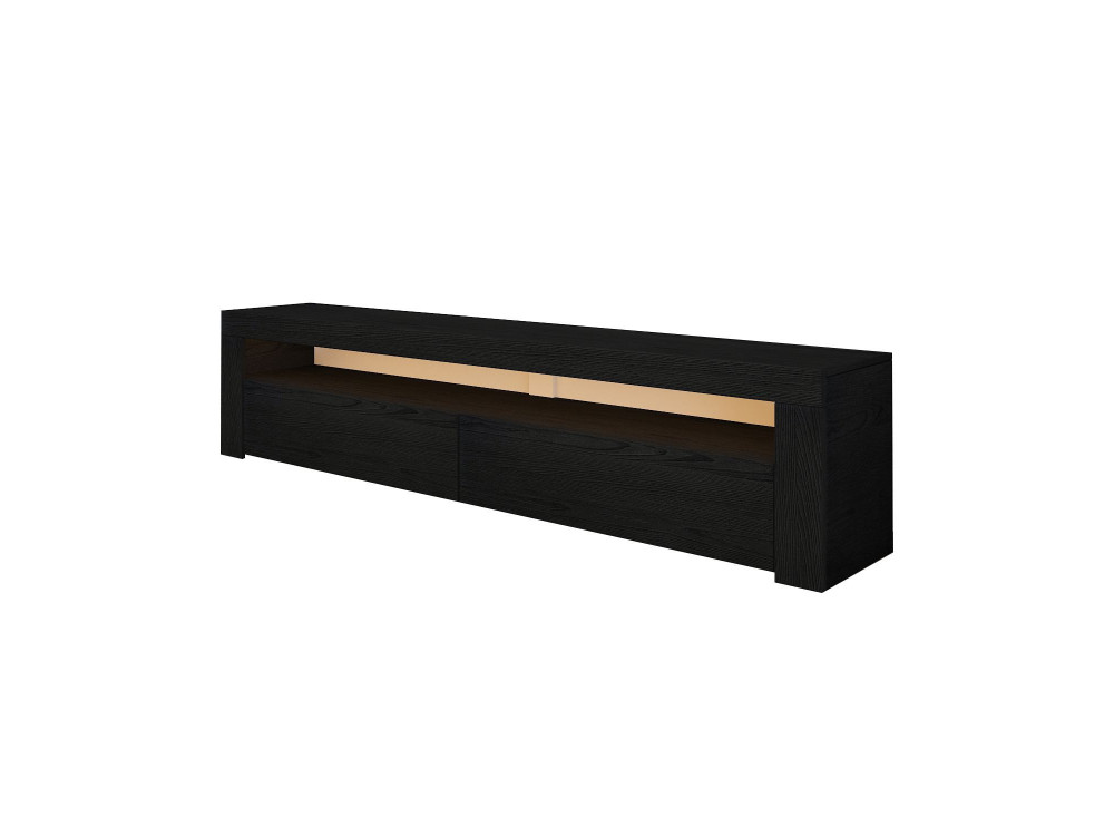 Meuble TV en bois "Bati" - 150 x 36 x 46 cm - Noir