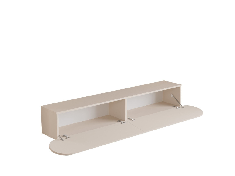 Meuble TV en bois "LUM1" - 180 x 31 x 29 cm - Crème