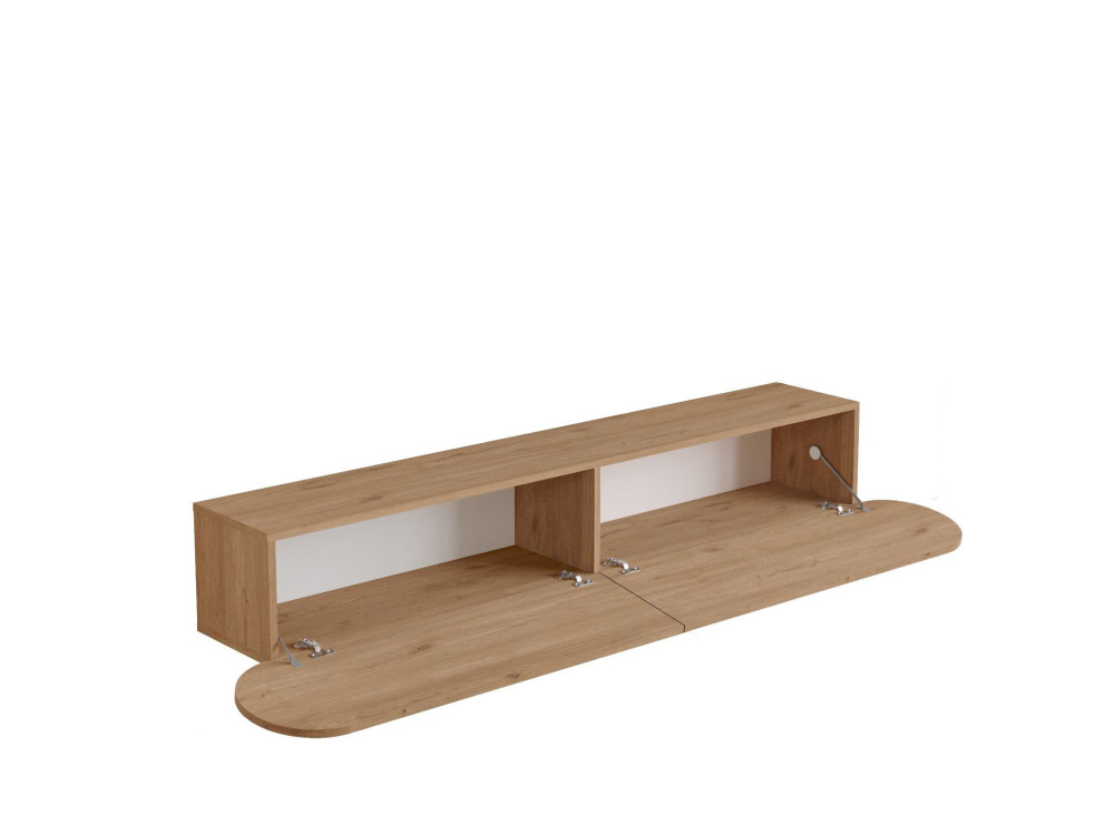 Meuble TV en bois "LUM1" - 180 x 31 x 29 cm - Beige