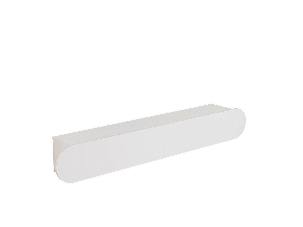 Meuble TV en bois "LUM1" - 180 x 31 x 29 cm - Blanc