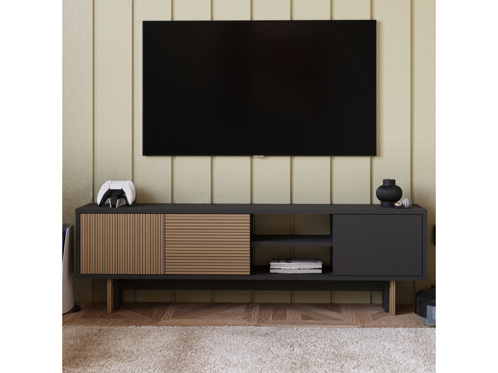 Meuble TV en bois "Ravello" - 150 x 30 x 45 cm - Marron