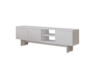 Meuble TV en bois "Ravello" - 150 x 30 x 45 cm - Blanc